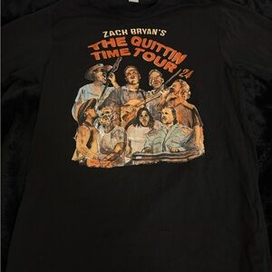 Zach Bryan's The Quittin Time Tour Black T-Shirt